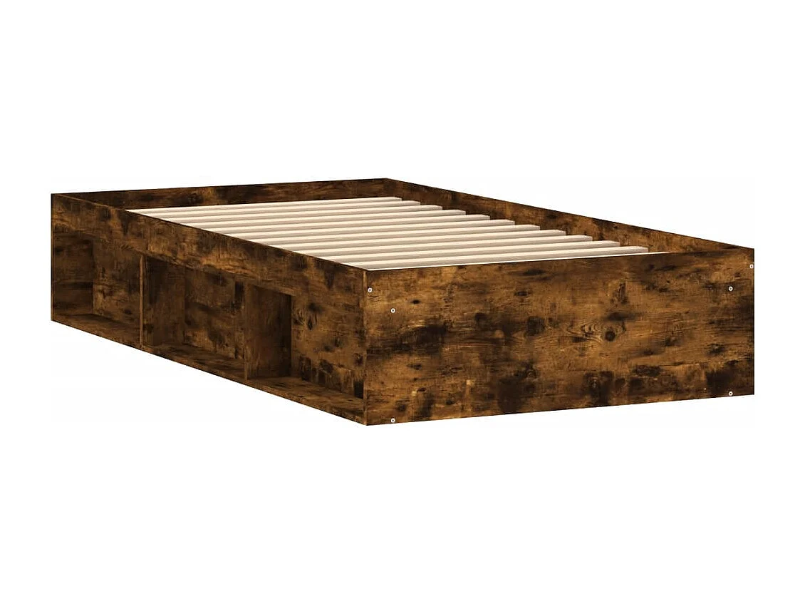 Cadre de lit chêne fumé 100x200