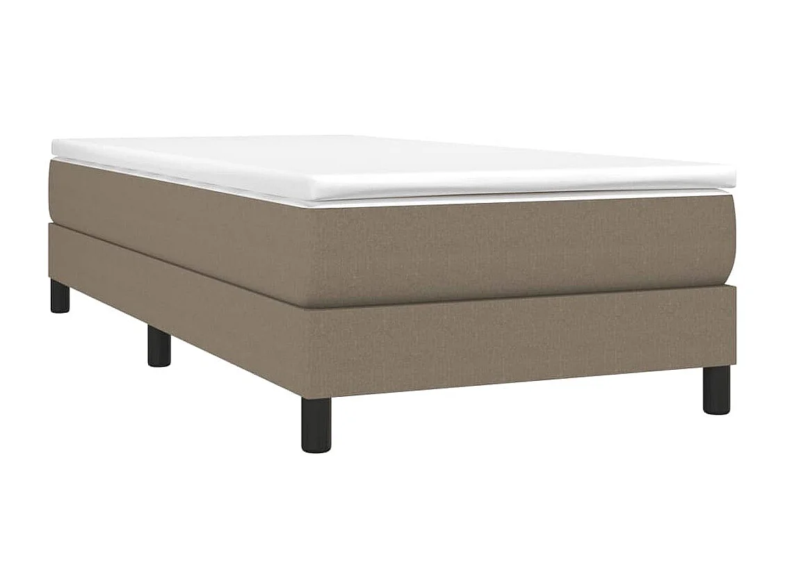 vidaXL Cama box spring con colchón tela gris taupe 90x200 cm Gris Topo