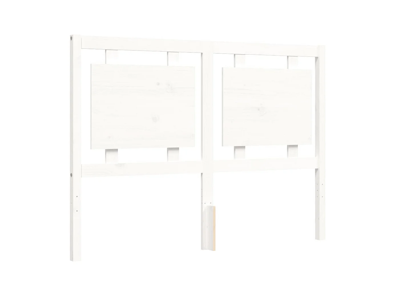 Cadre de lit avec tête de lit blanc 140x190 bois massif