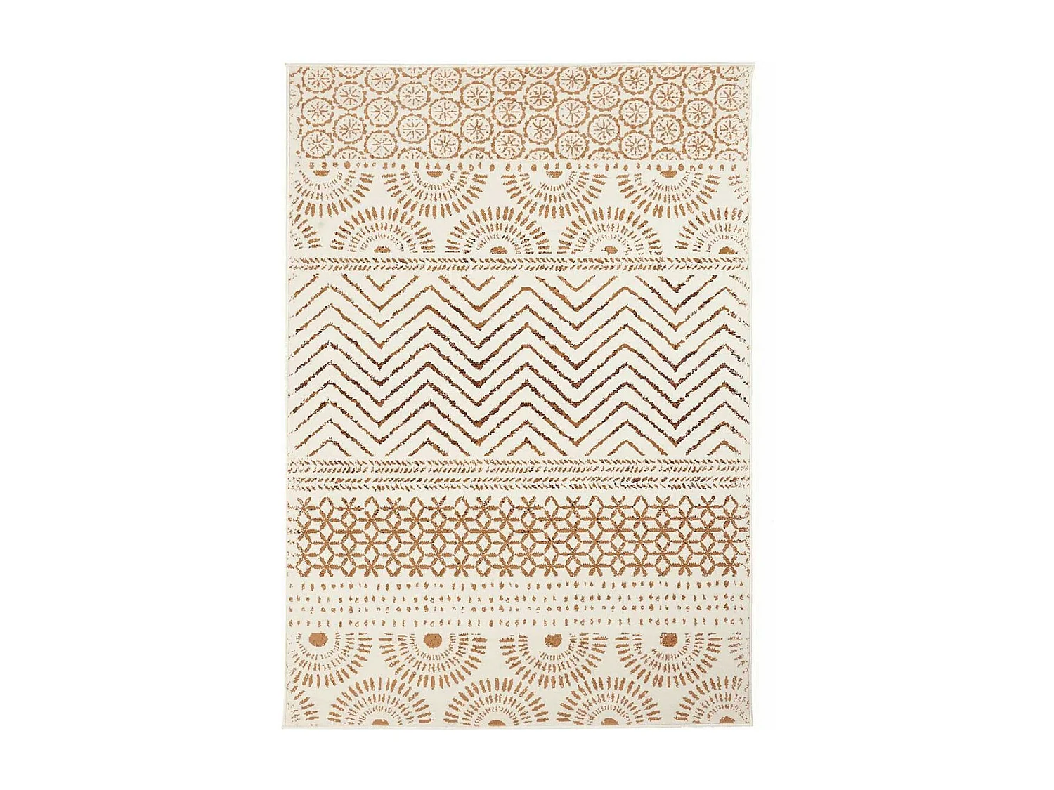 Tapis berbère 160x230 tissé motif ethnic LYN1 ORIENVAG crème