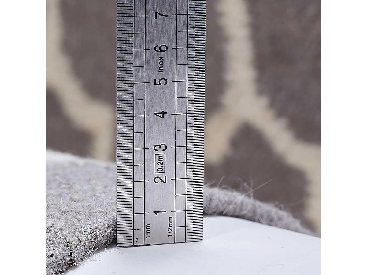 Tapis kilim 110x160 rectangle fait main en laine gris motif scandinave LYN12 AFRIRA