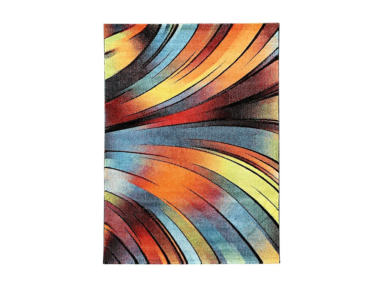 tapis chambre 100x100 tissé rouge et vert carré motif géométrique STEYRE