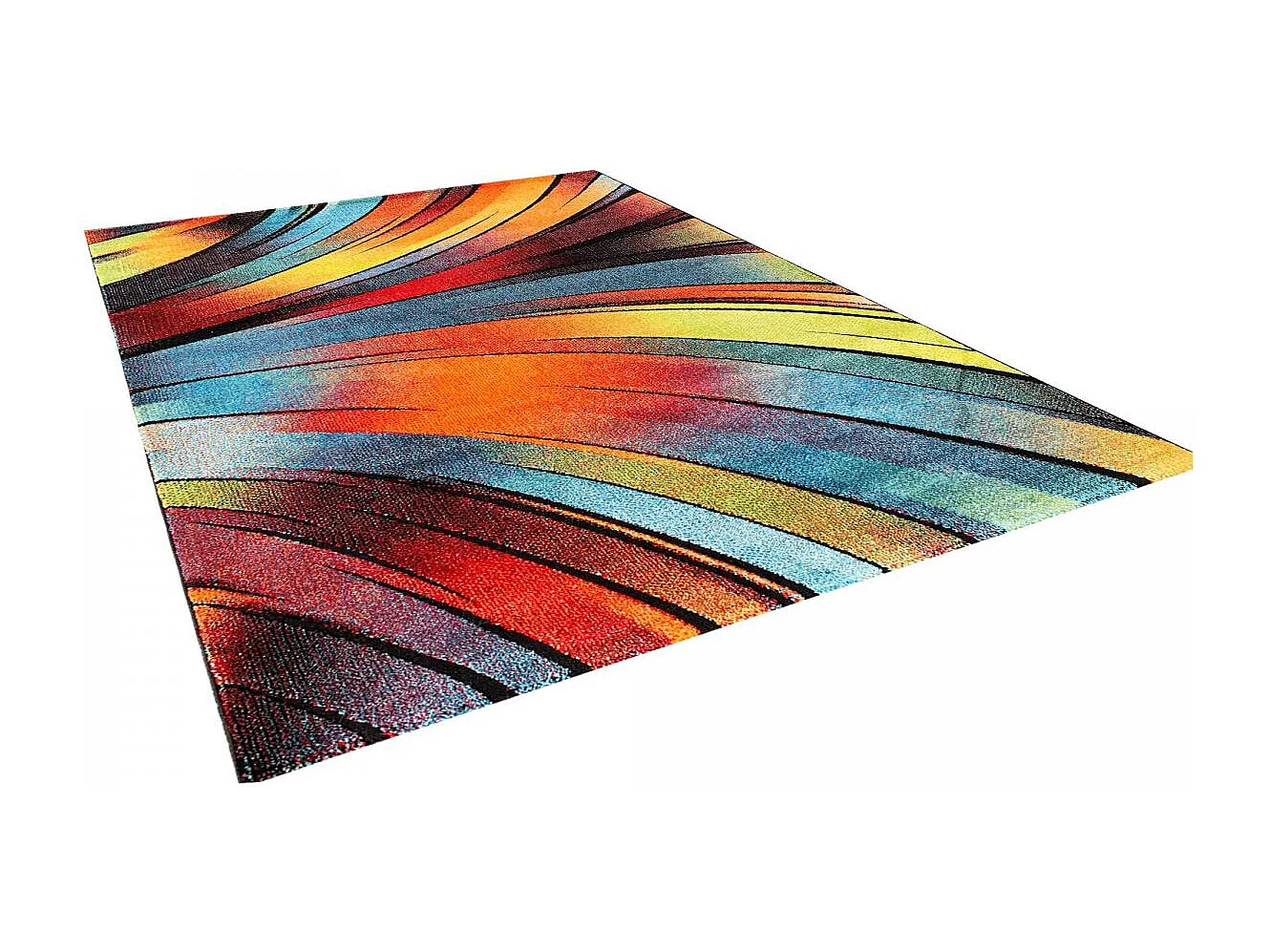 tappeto per camera da letto 100x100 tessuto motivo quadrato geometrico rosso e verde STEYRE