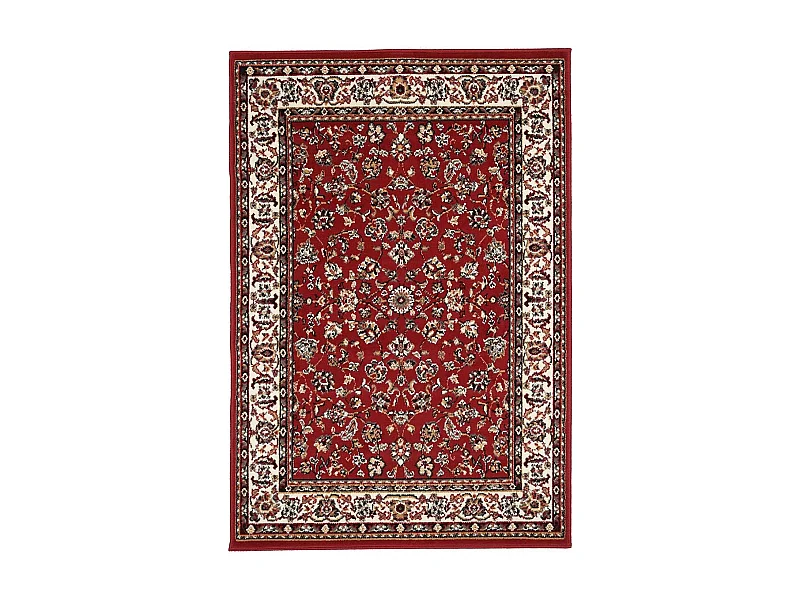 Tapis oriental 200x290 rectangle rouge tissé motif ancestral LYN1 NOMED