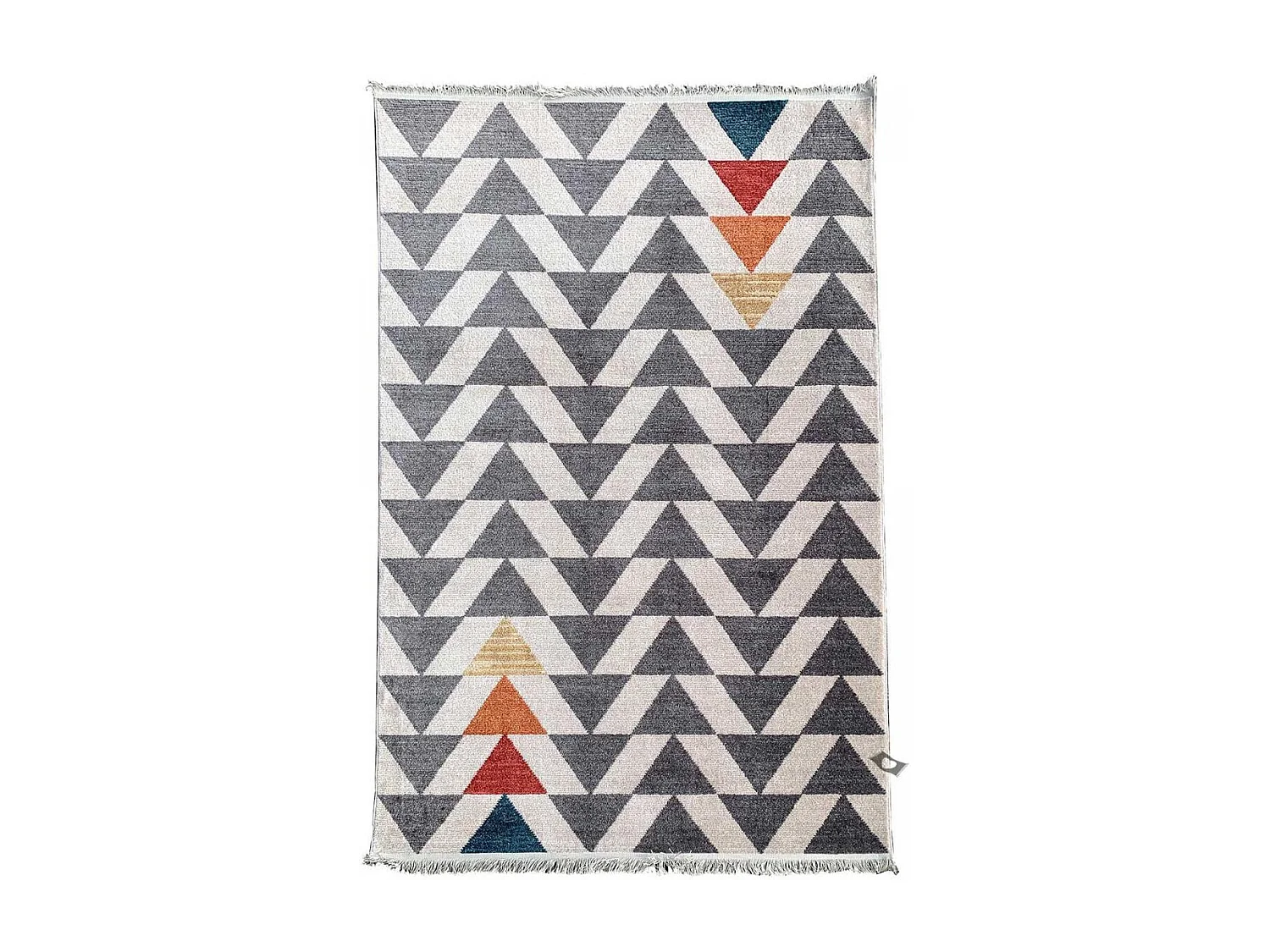 tappeto da soggiorno 120x170 tessuto rettangolo grigio e giallo motivo scandinavo CHEYANE