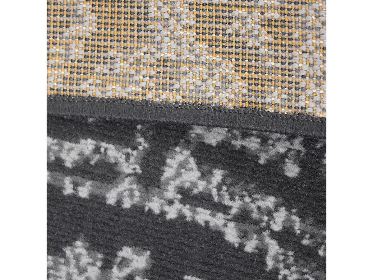 tapis chambre 120x170 tissé gris et beige rectangle motif rétro-vintage