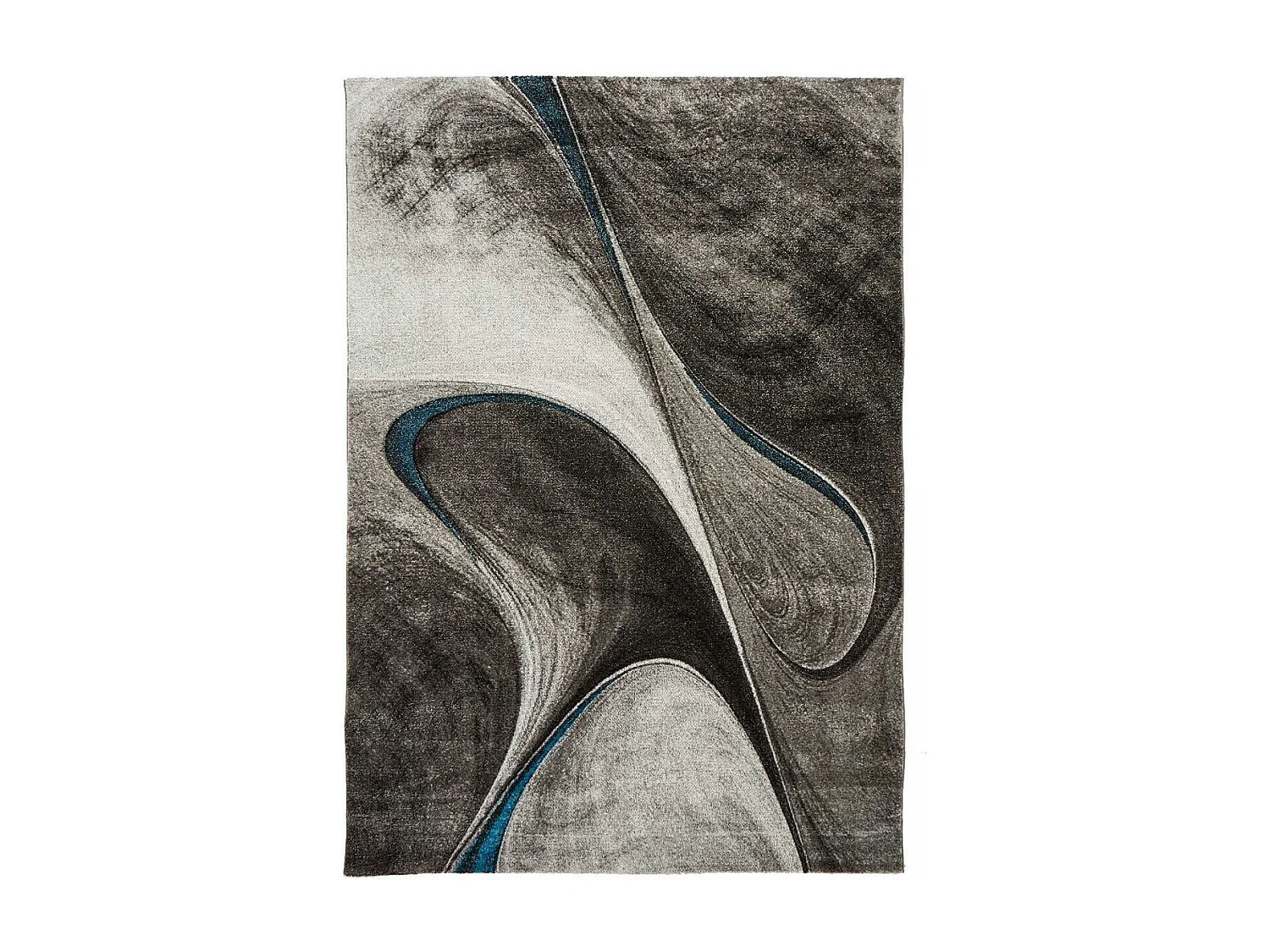 tapis salon 160x230 tissé noir rectangle motif géométrique LYN8 MADILA