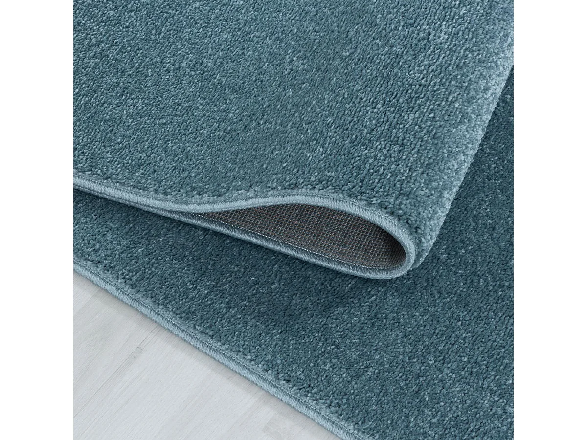 Tapis de couloir 80x250 tissé motif uni BENAPO bleu