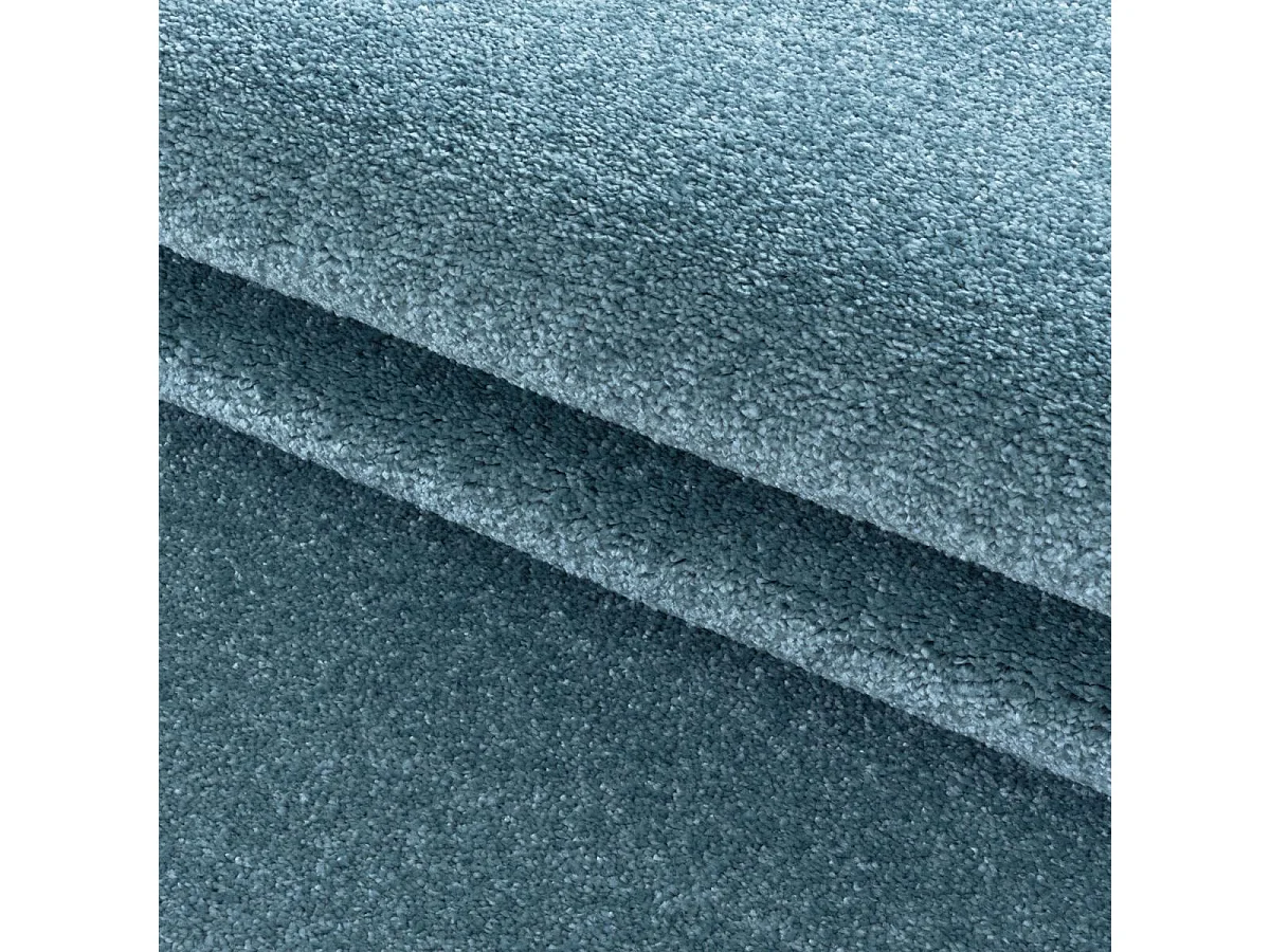 Tapis de couloir 80x250 tissé motif uni BENAPO bleu