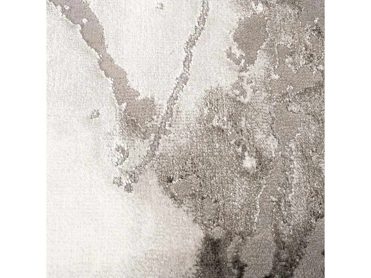 tapis salle à manger 200x290 tissé gris rectangle motif abstrait MARBAL