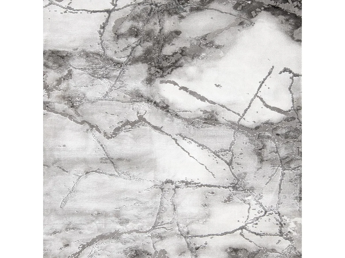 tapis salle à manger 200x290 tissé gris rectangle motif abstrait MARBAL