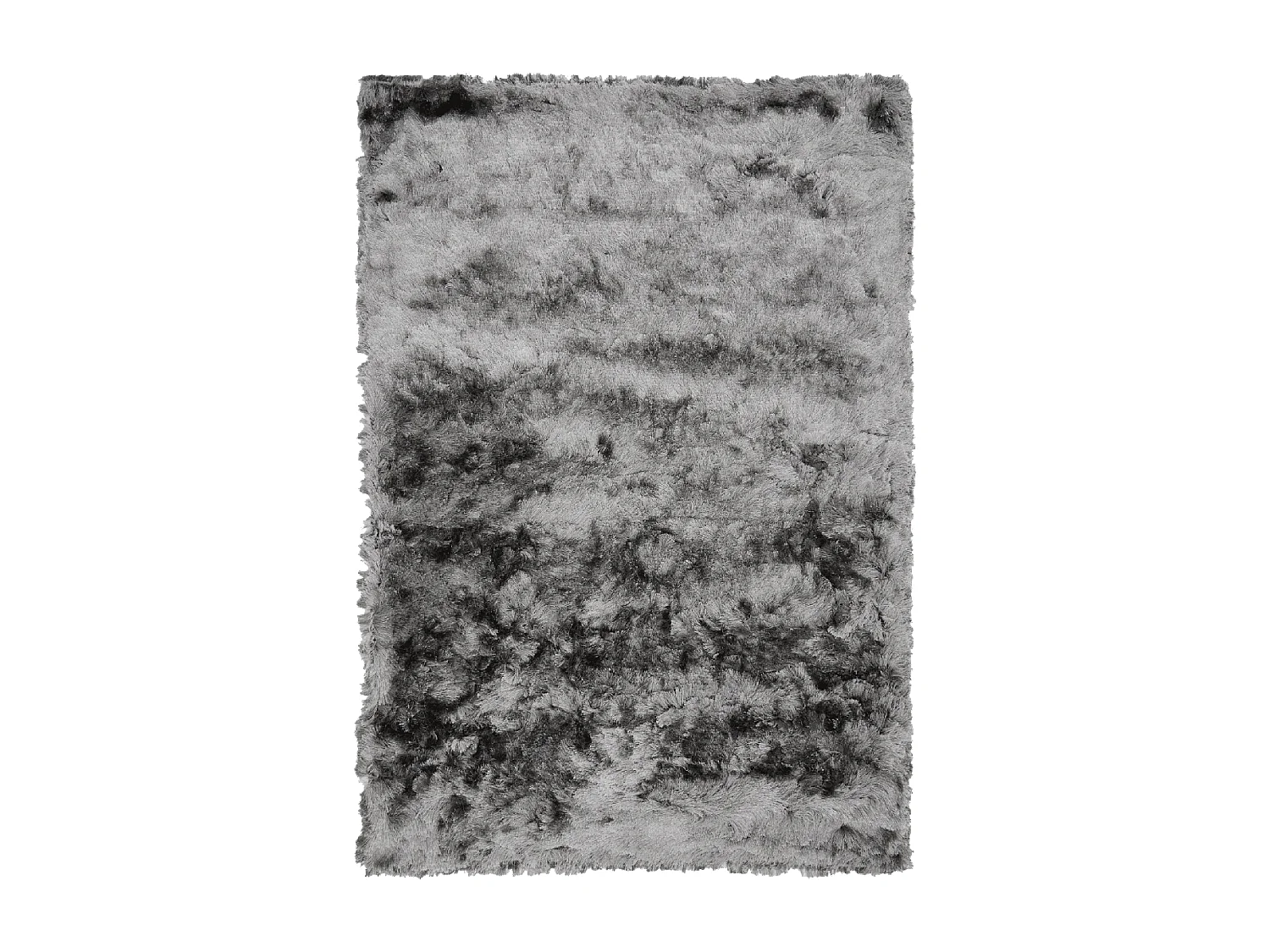 Tapis shaggy 200x290 rectangle fait main gris motif uni SG FIN