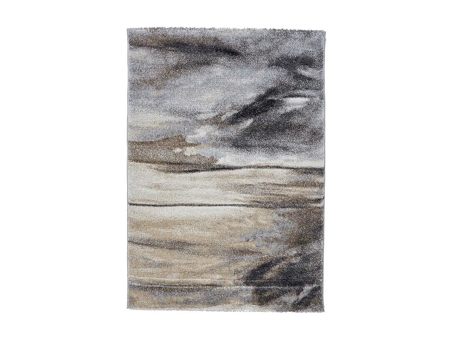 tapis entrée 40x60 tissé gris rectangle motif rond ELEGANT 01