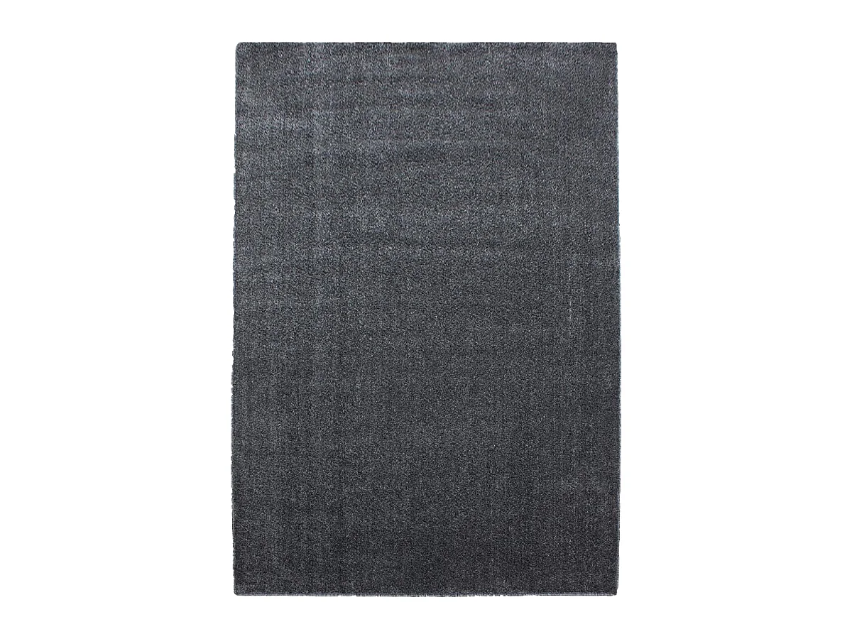 tapis entrée 60x100 tissé gris rectangle motif uni SOULA