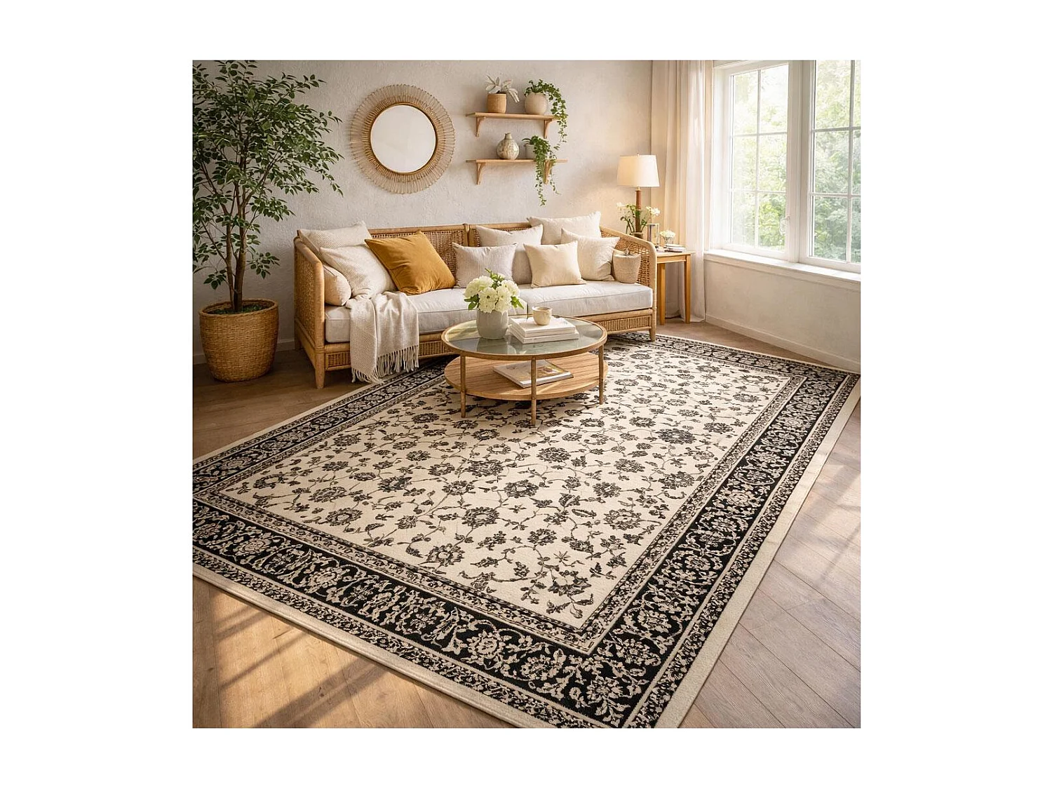 Tappeto orientale 80x150 rettangolo avorio tessuto modello ancestrale AF1 NOMED