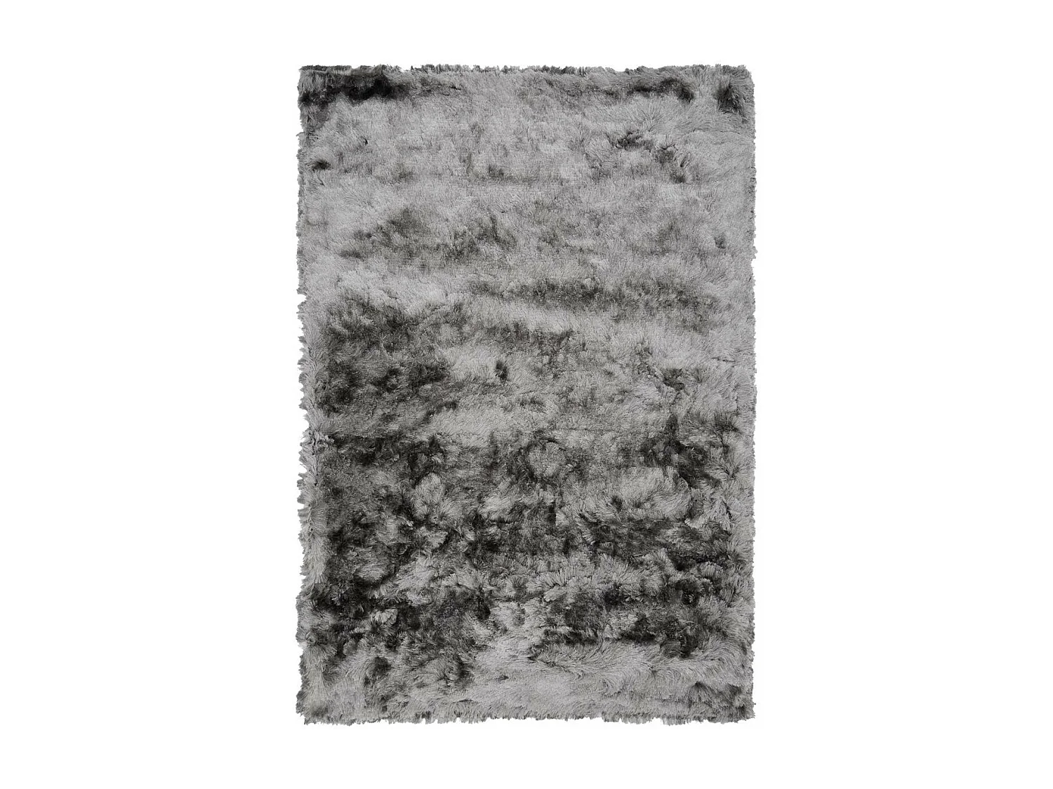 Tapis shaggy 160x230 rectangle fait main gris motif uni SG FIN