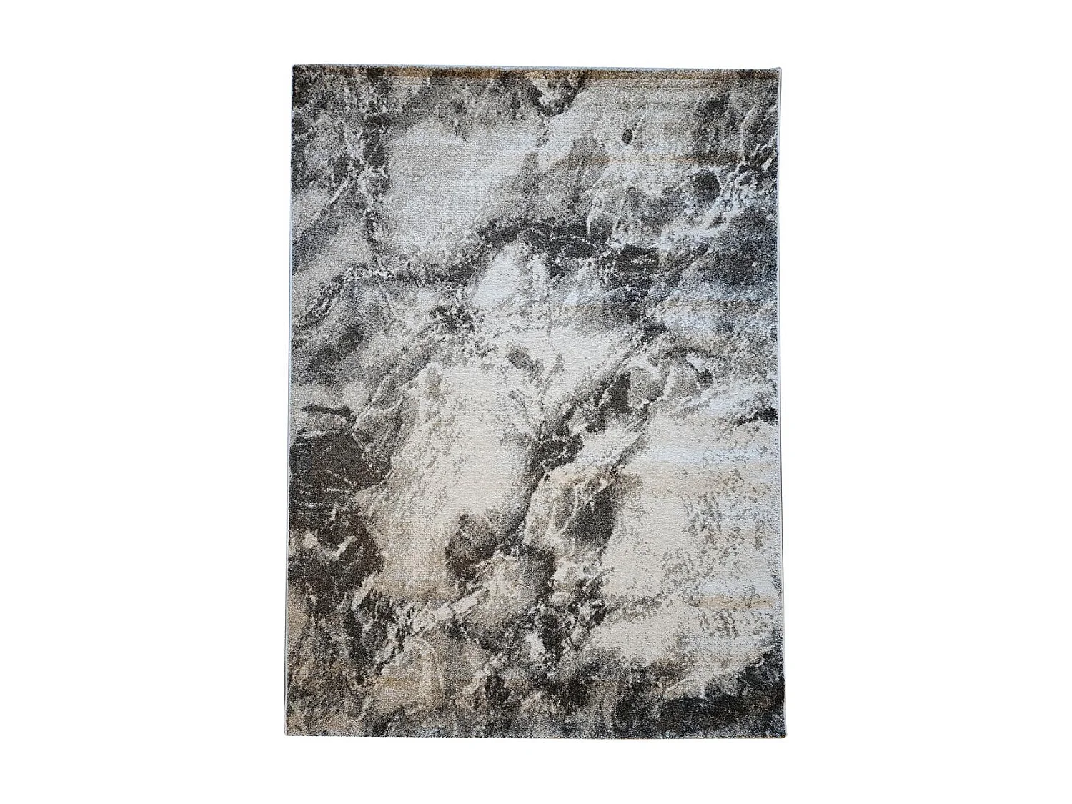 tapis chambre 60x110 tissé anthracite et noir rectangle motif abstrait DELAMER