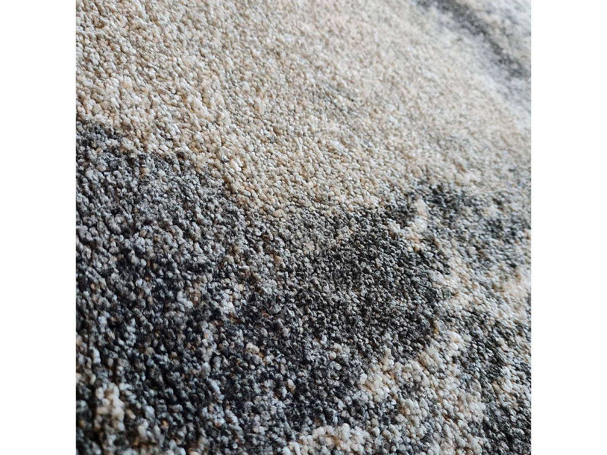 tapis chambre 60x110 tissé anthracite et noir rectangle motif abstrait DELAMER