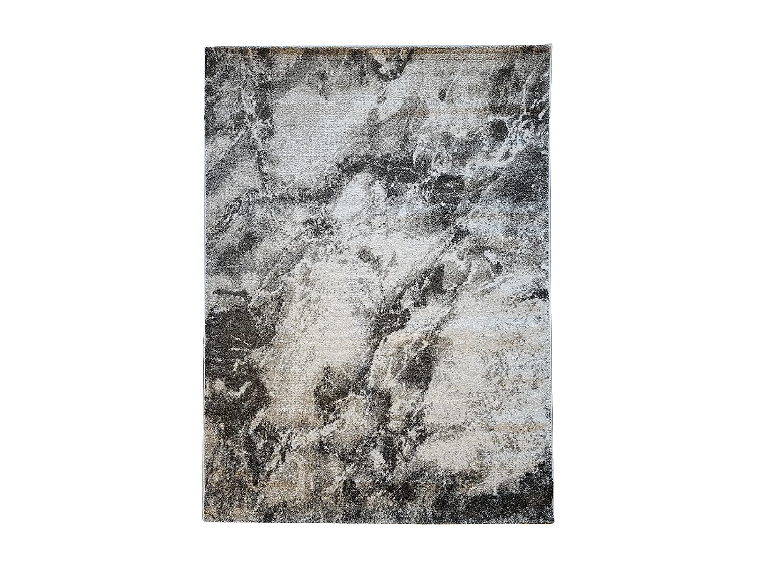 tapis chambre 60x110 tissé anthracite et noir rectangle motif abstrait DELAMER