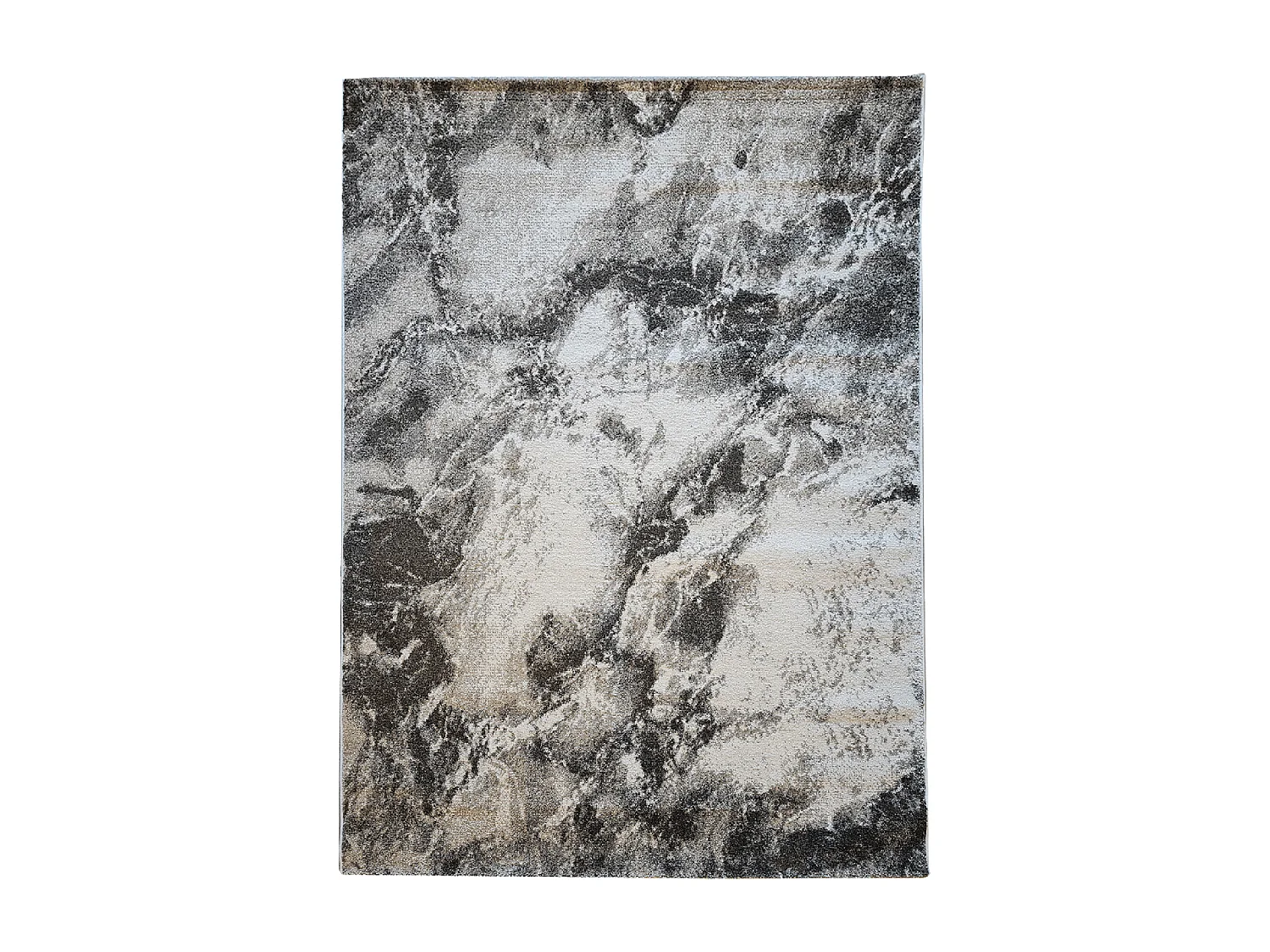 tapis chambre 60x110 tissé anthracite et noir rectangle motif abstrait DELAMER