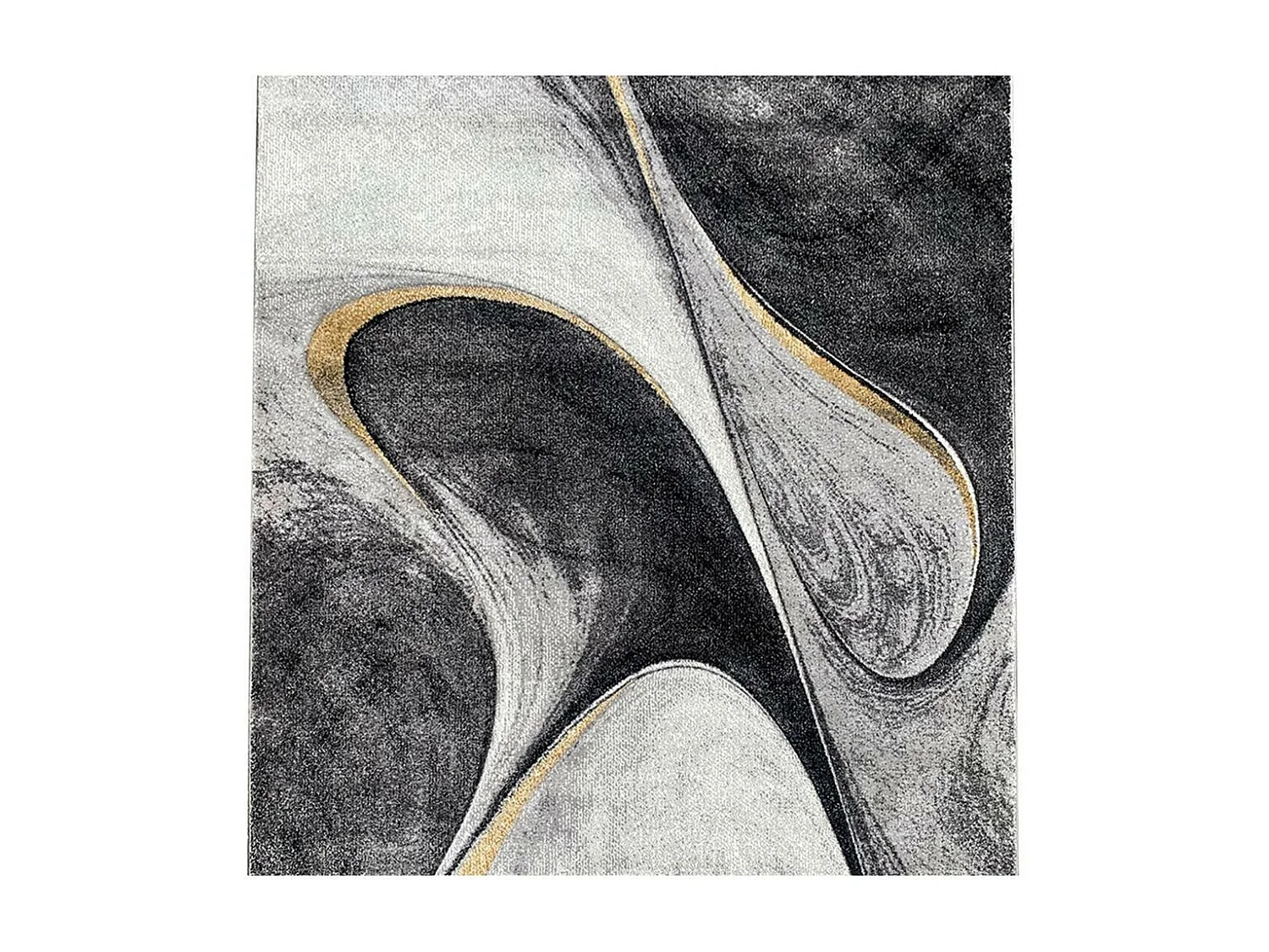 tapis entrée 40x60 tissé jaune et gris rectangle motif géométrique LYN8 MADILA