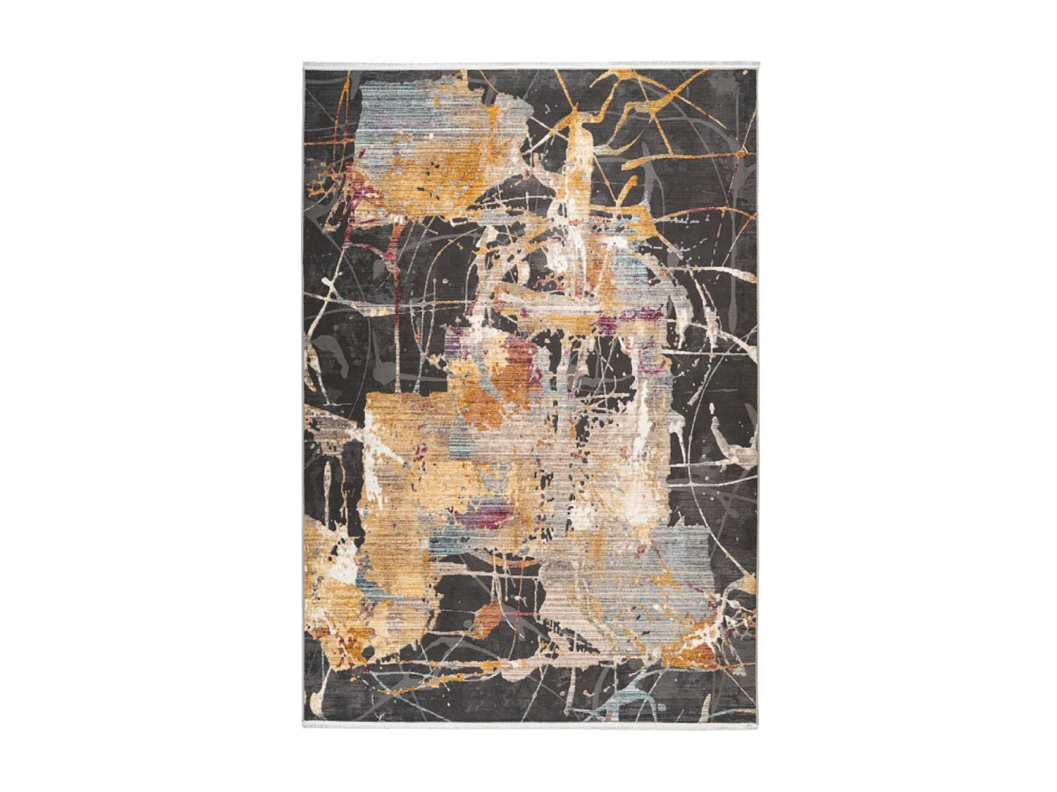 tappeto da ingresso 80x150 intrecciato rettangolo beige e grigio disegno astratto ARTI 3