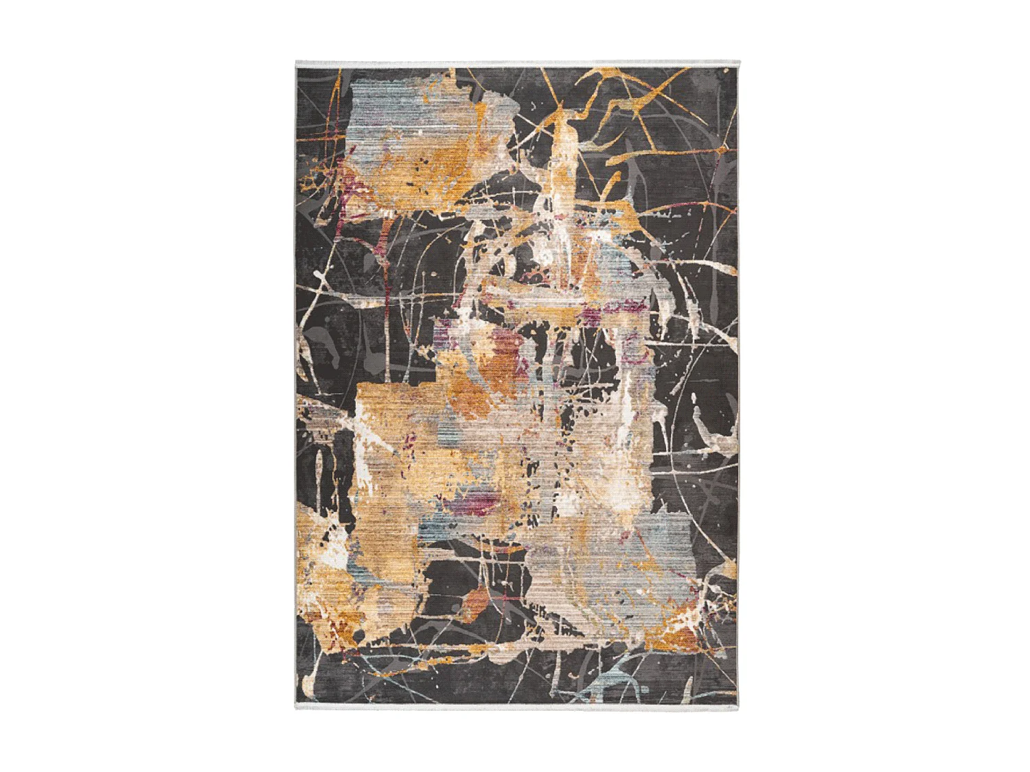 tappeto da ingresso 80x150 intrecciato rettangolo beige e grigio disegno astratto ARTI 3