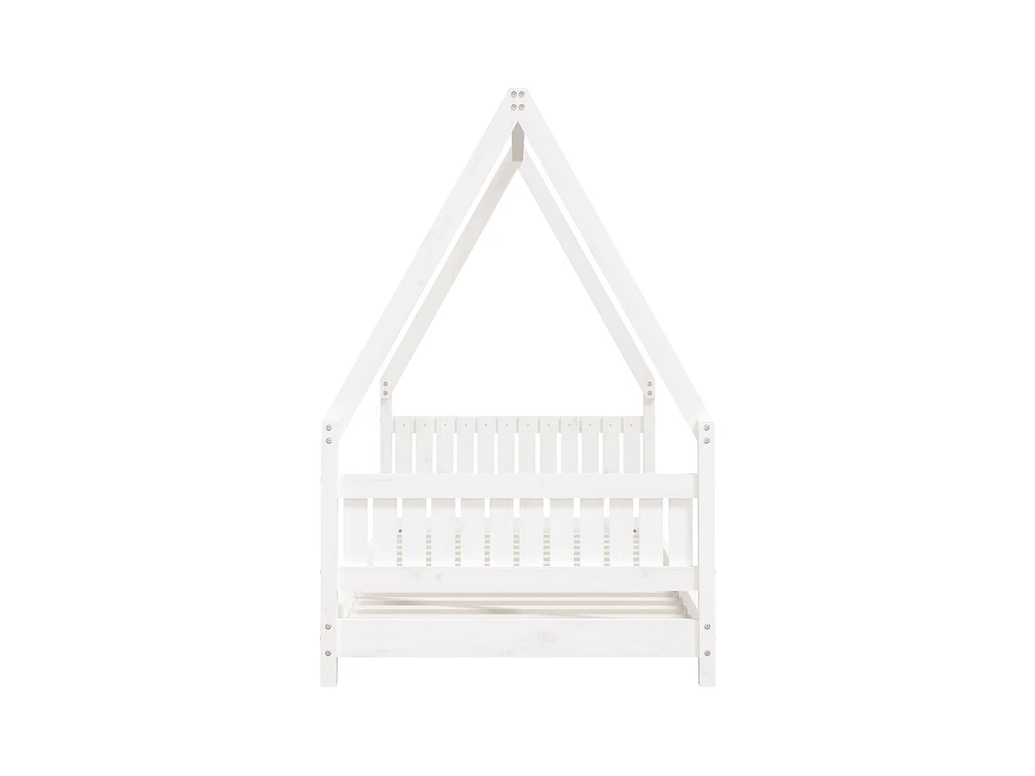 Cadre de lit pour enfants blanc 90x190 bois de pin massif