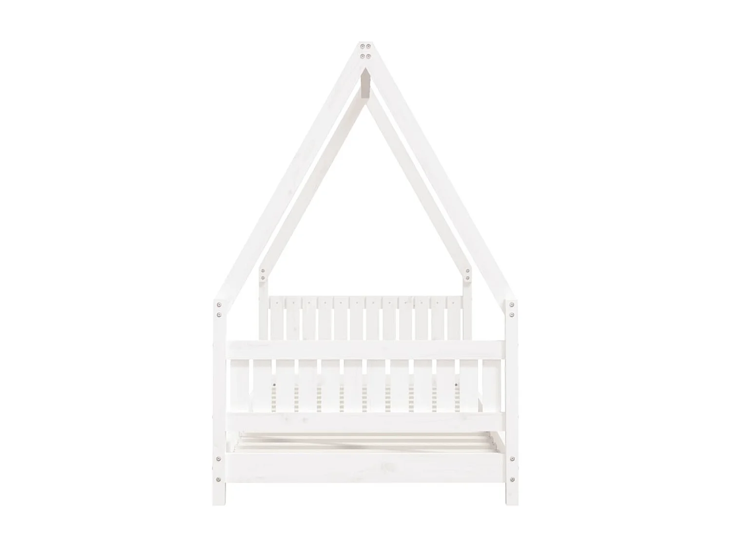 Cadre de lit pour enfants blanc 90x190 bois de pin massif