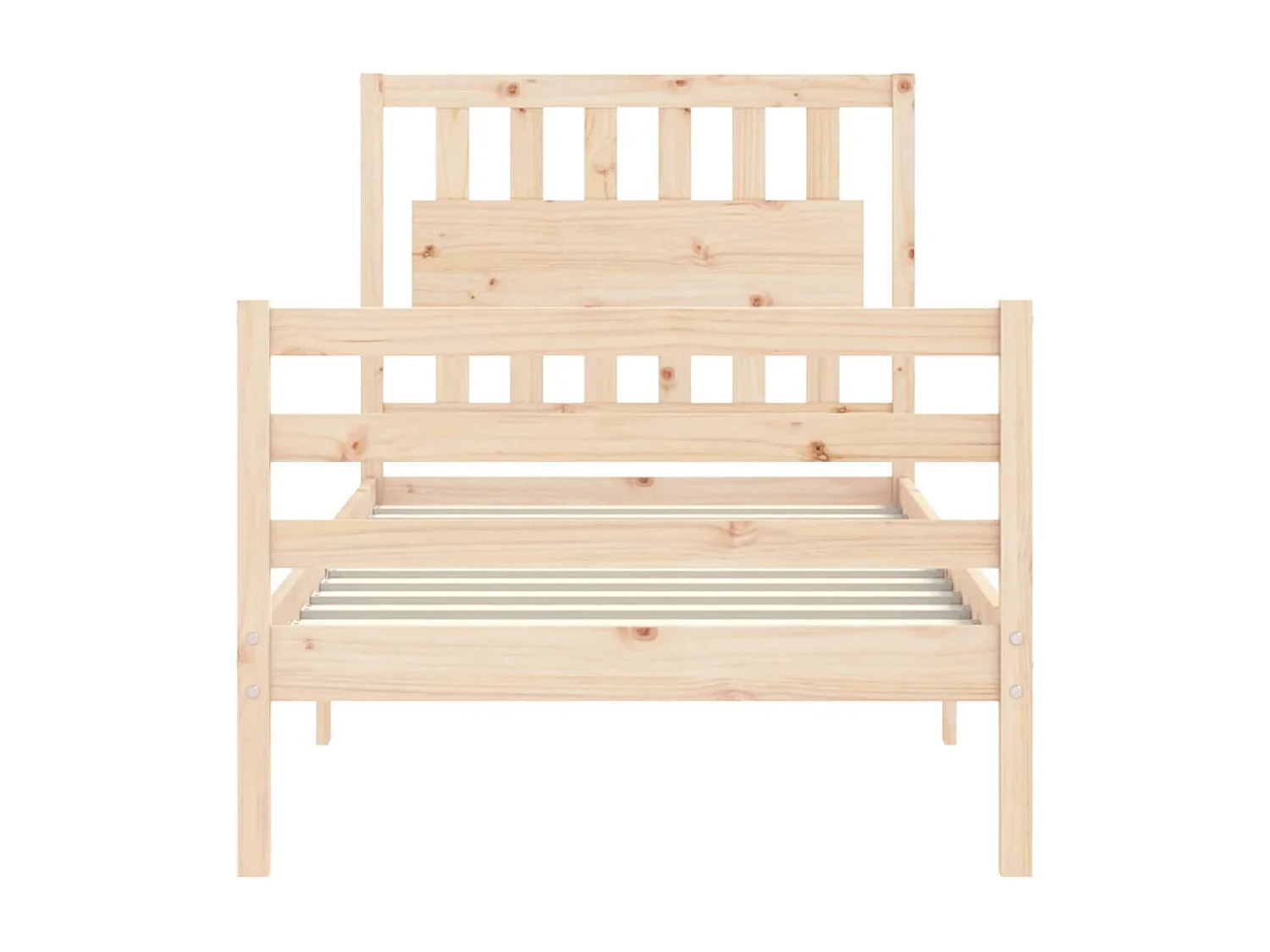 Cadre de lit avec tête de lit 90x200 bois massif