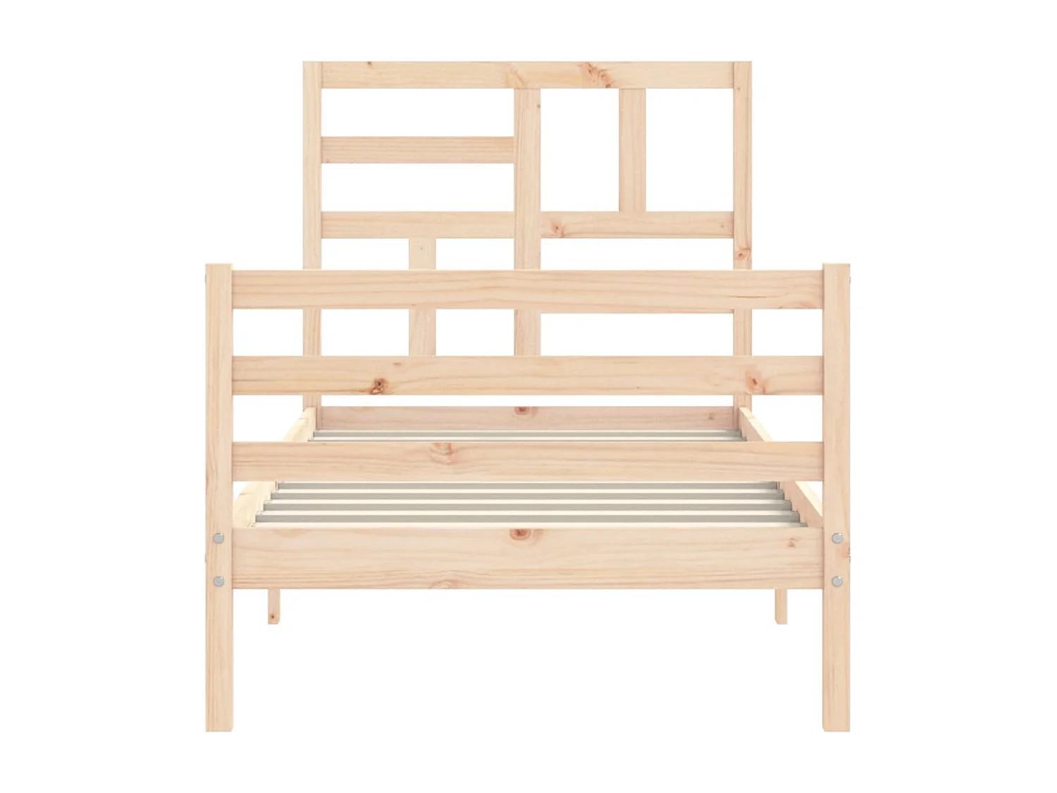 Cadre de lit avec tête de lit petit simple bois massif