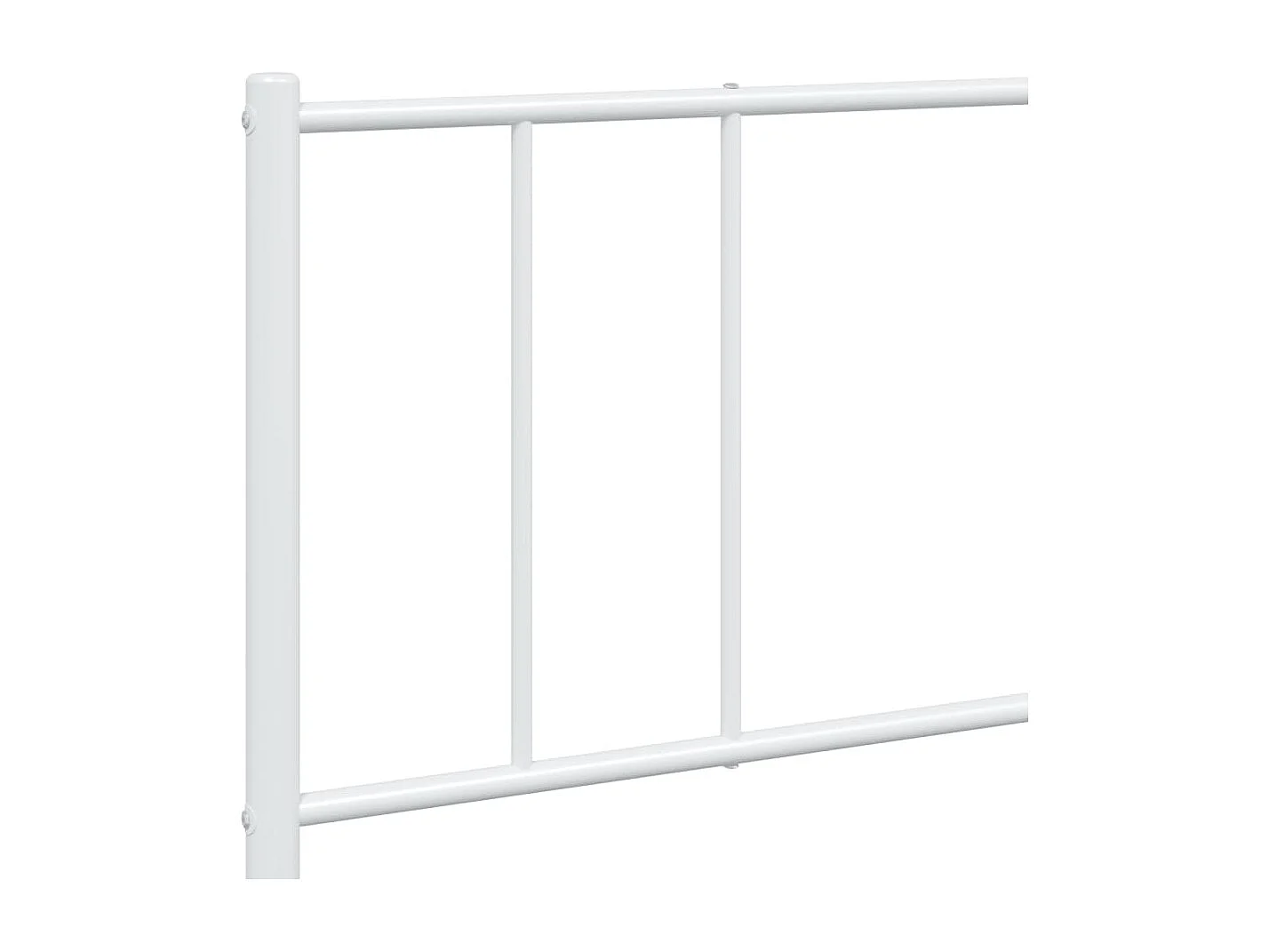 Cadre de lit métal avec tête de lit-pied de lit blanc 183x213