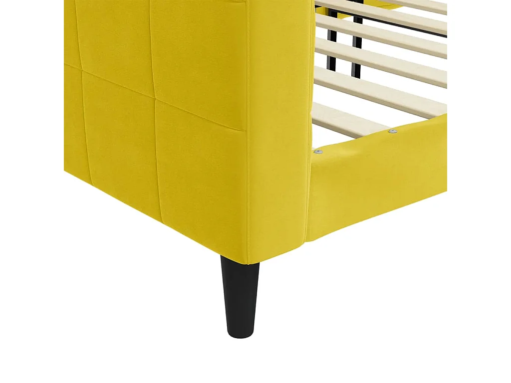 Lit de repos jaune 100x200 velours