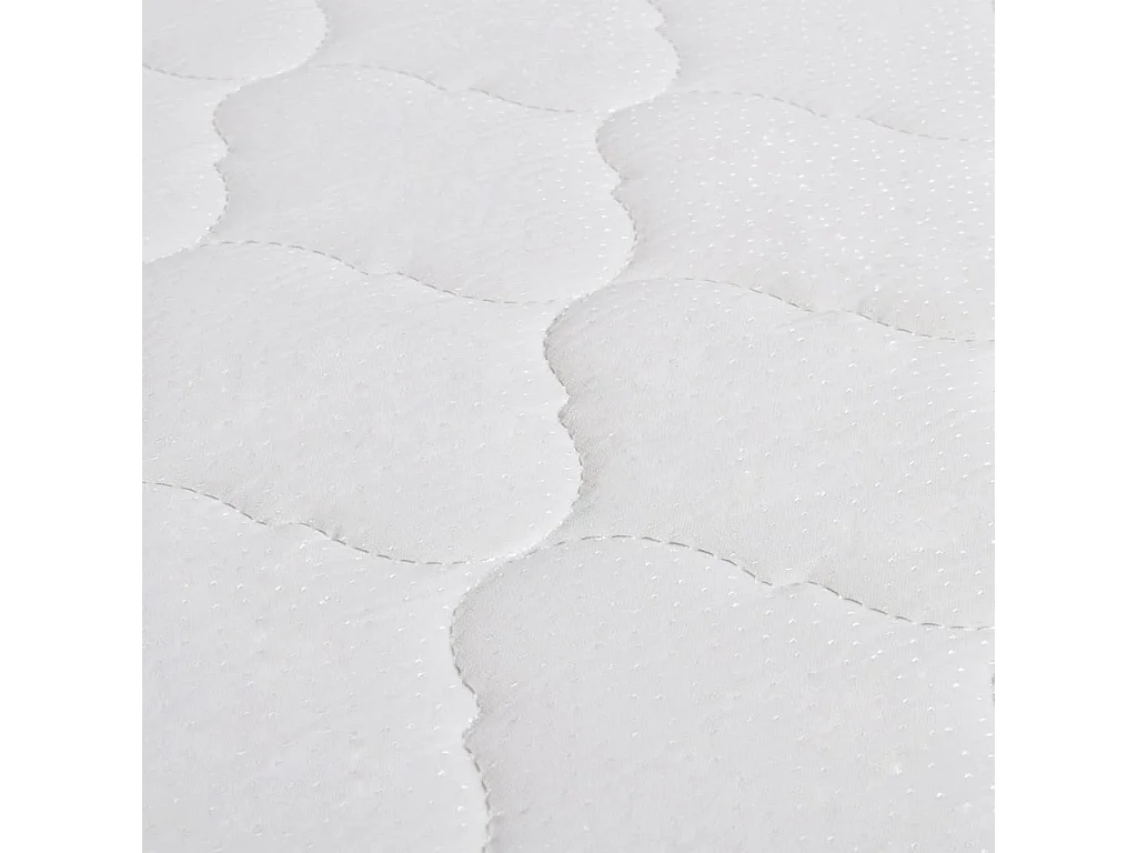 Lit avec matelas à mémoire de forme Blanc Similicuir 140x200 2