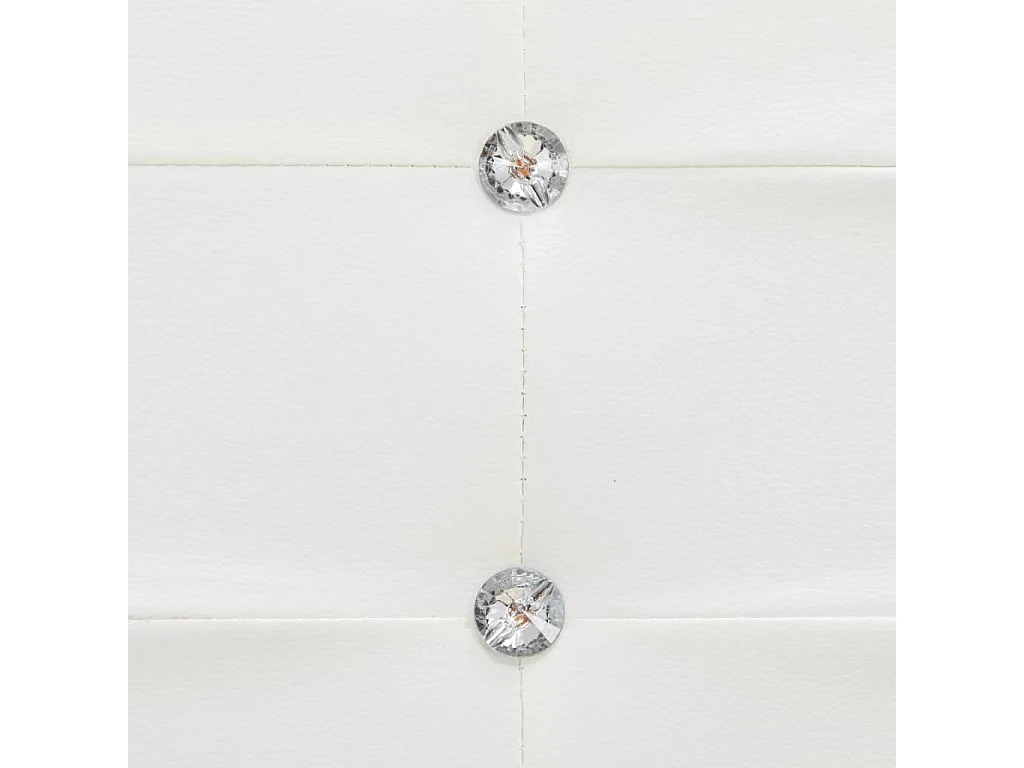 Lit avec matelas à mémoire de forme Blanc Similicuir 140x200 2