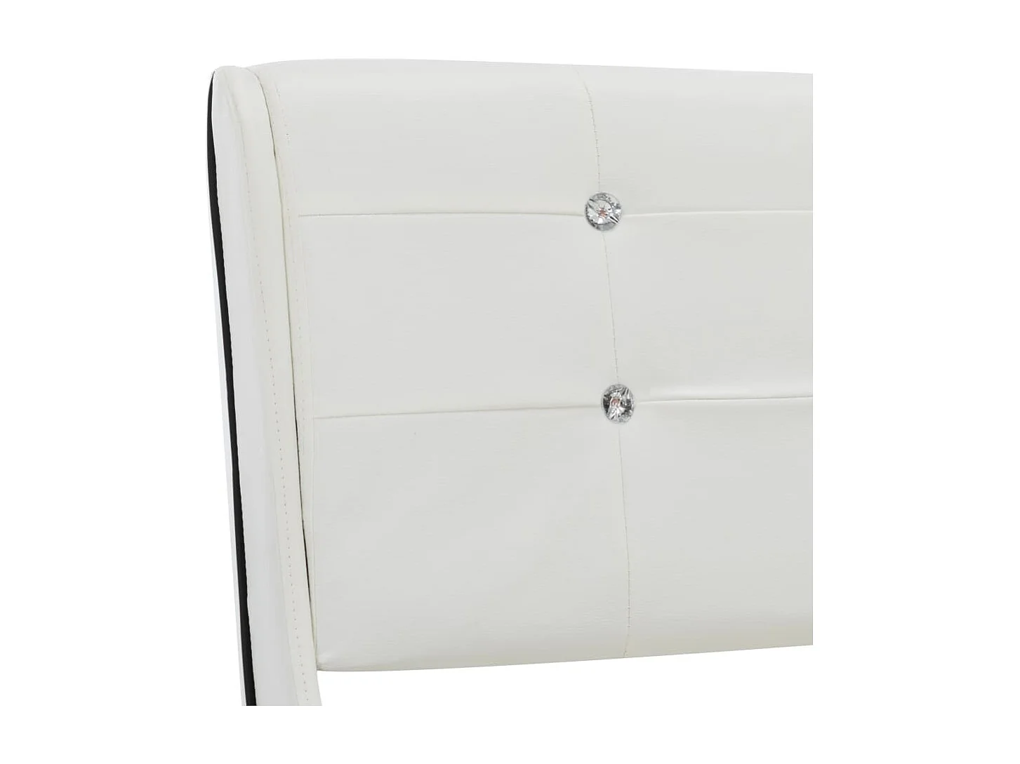 Lit avec matelas à mémoire de forme Blanc Similicuir 140x200 2