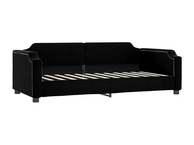 Lit de repos noir 100x200 tissu