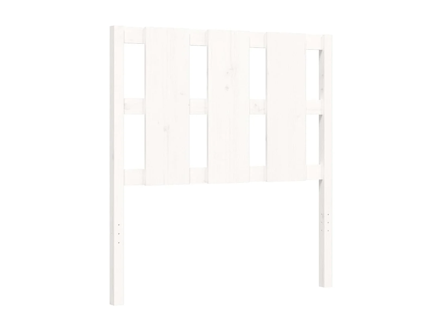 Cadre de lit avec tête de lit blanc petit simple bois massif