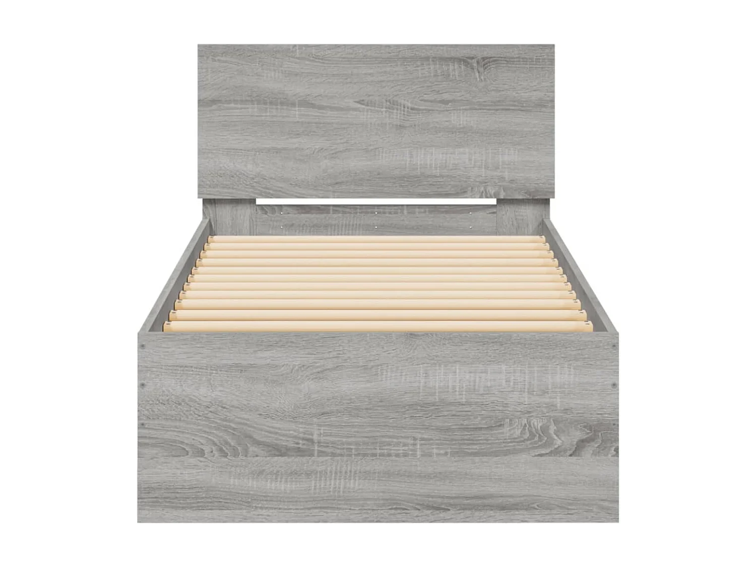 Cadre de lit tête de lit sonoma gris 90x190 bois ingénierie