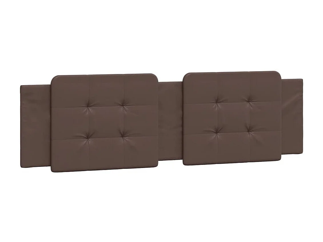 Cadre de lit avec tête de lit marron 180x200 Similicuir