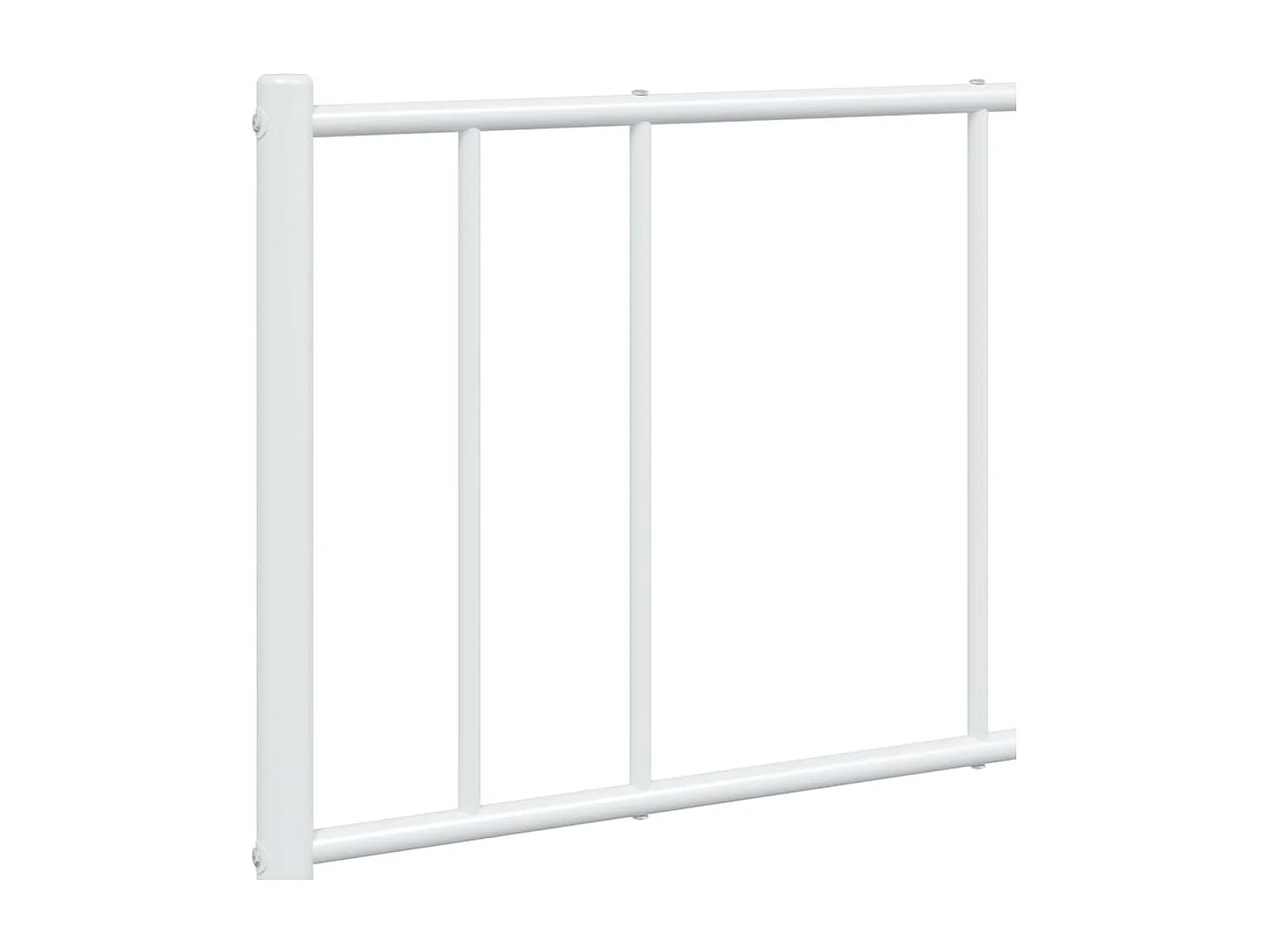 Cadre de lit métal avec tête de lit blanc 140x190
