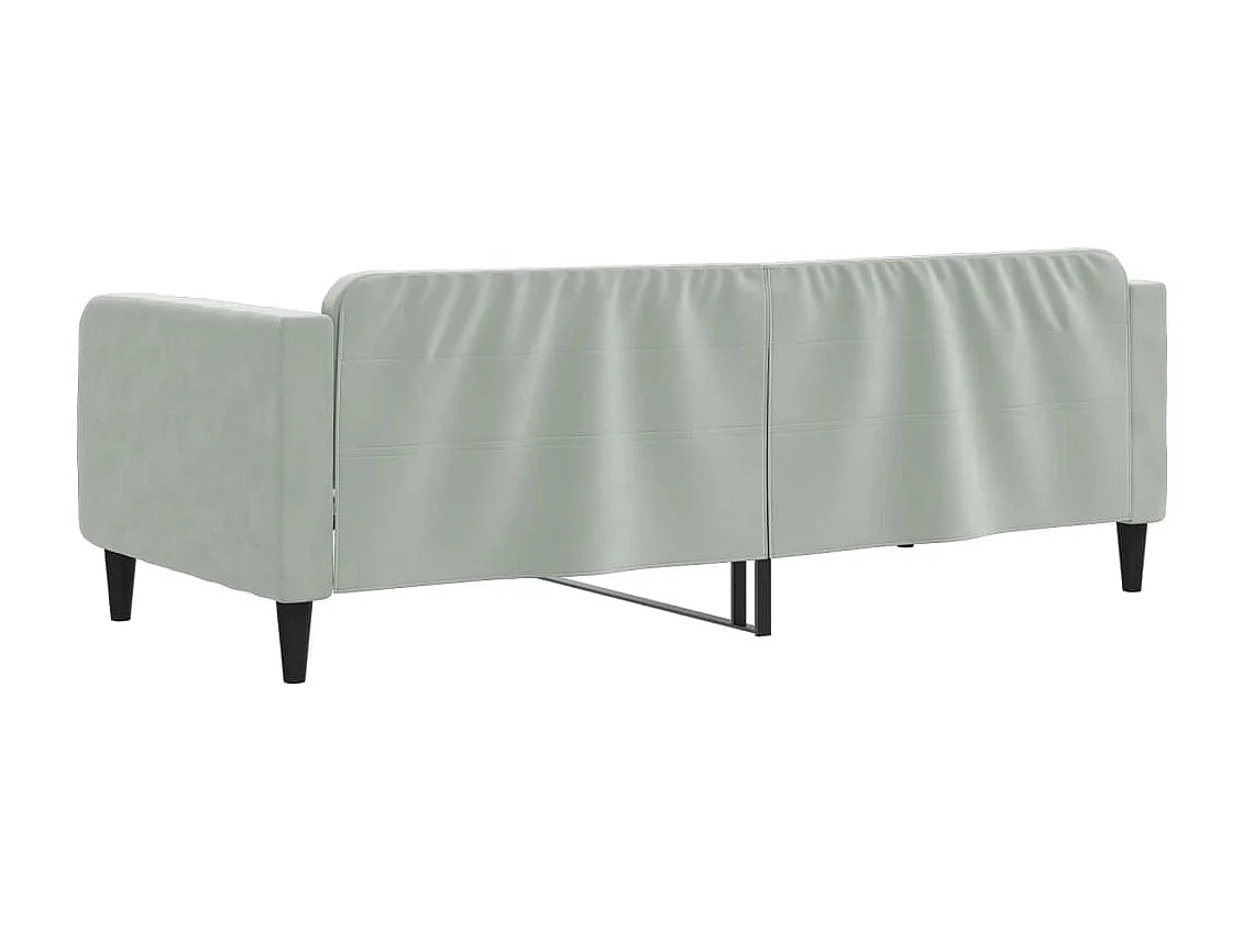 Lit de repos gris clair 100x200 velours