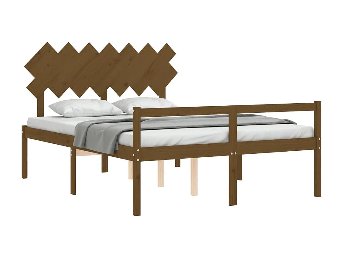 Lit pour personne âgée et tête de lit très grand bois massif