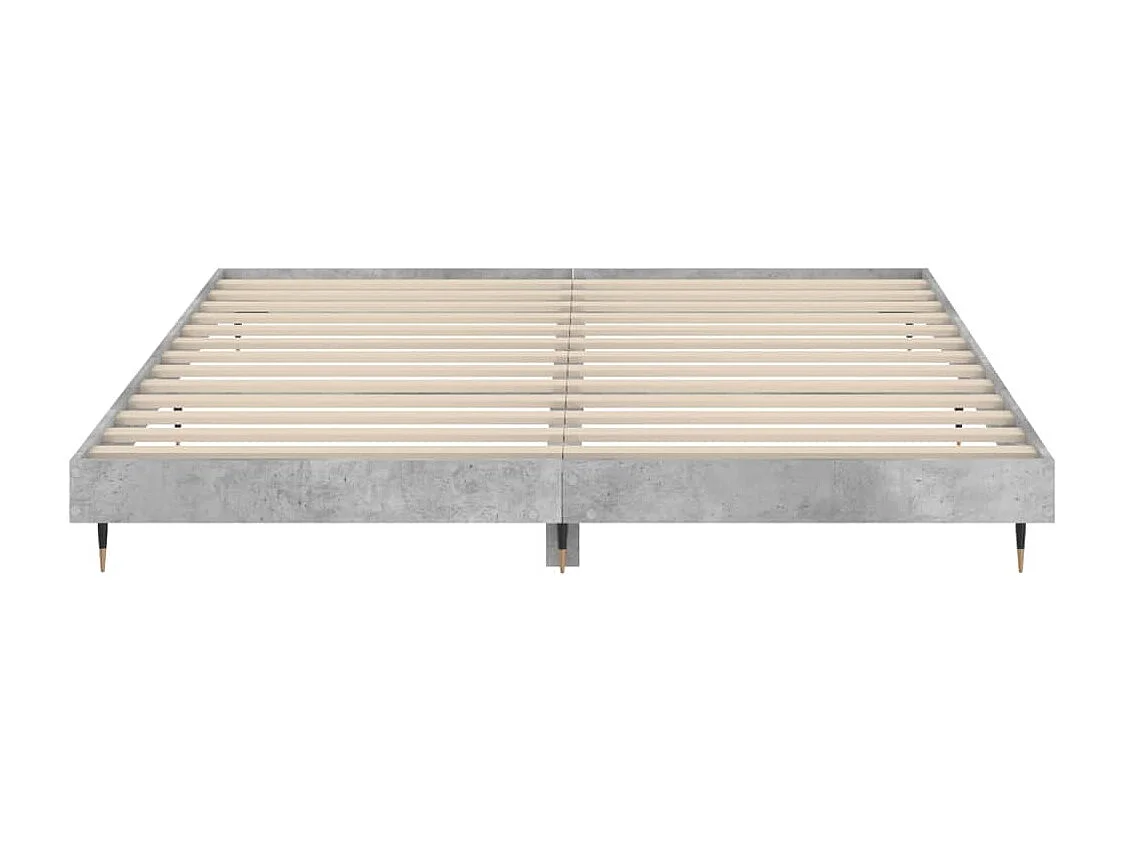 Cadre de lit gris béton 120x200 bois d'ingénierie