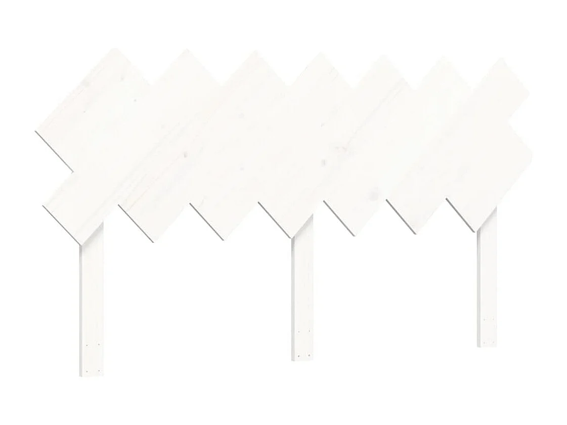 Cadre de lit avec tête de lit blanc 140x190 bois massif