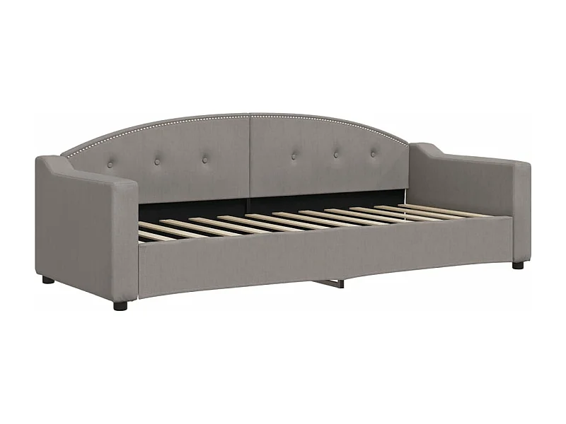 Lit de repos taupe 80x200 tissu