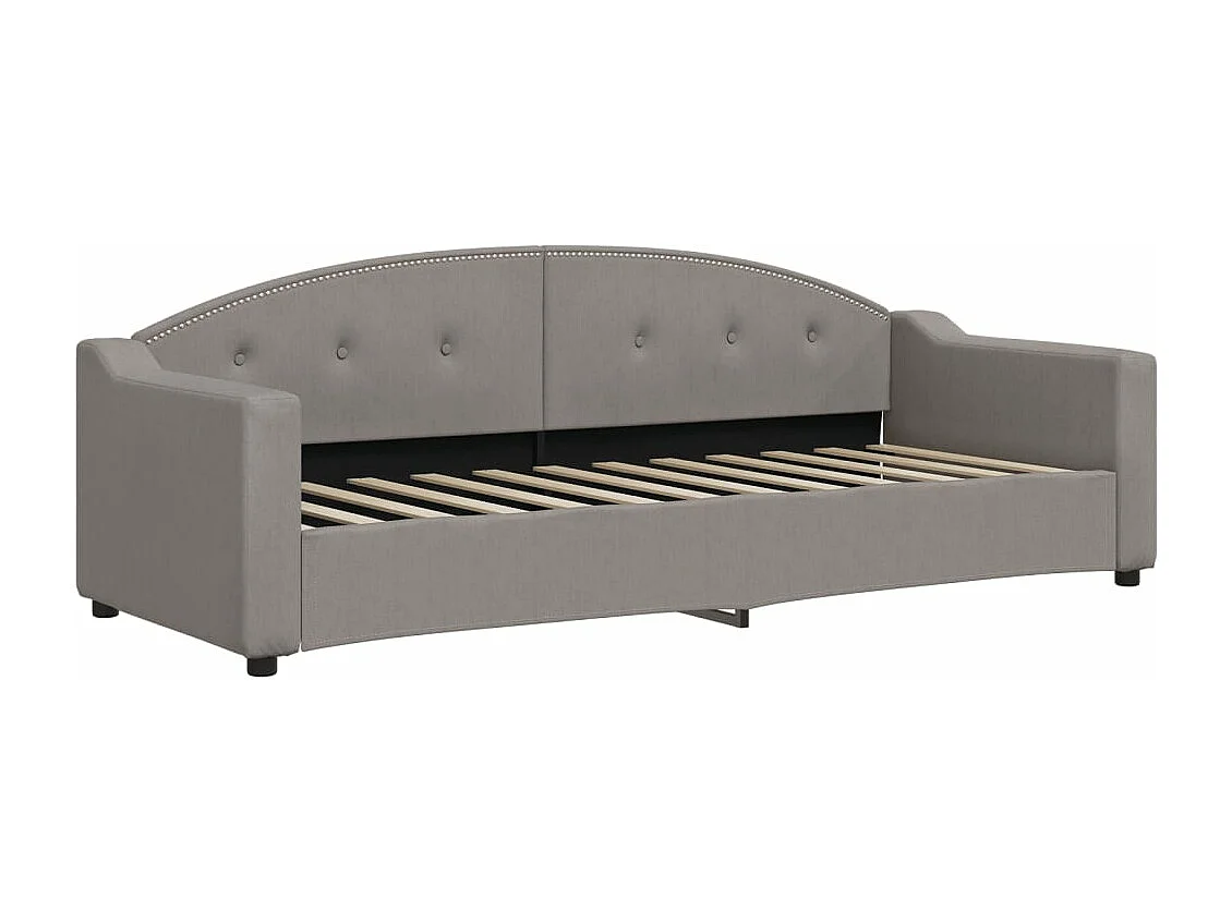 Lit de repos taupe 80x200 tissu