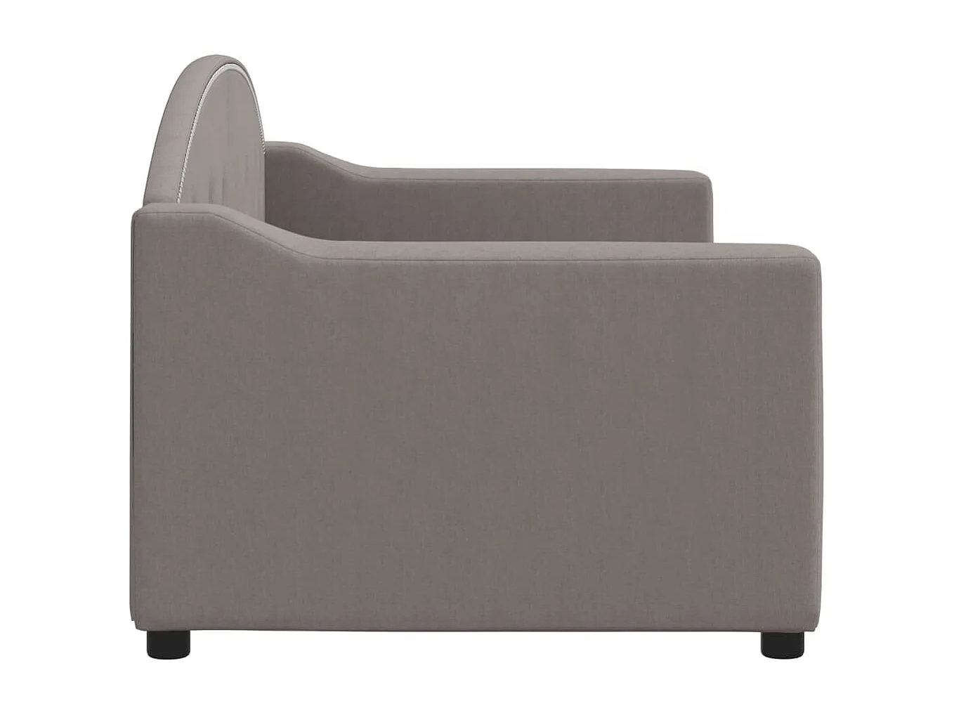 Lit de repos taupe 80x200 tissu