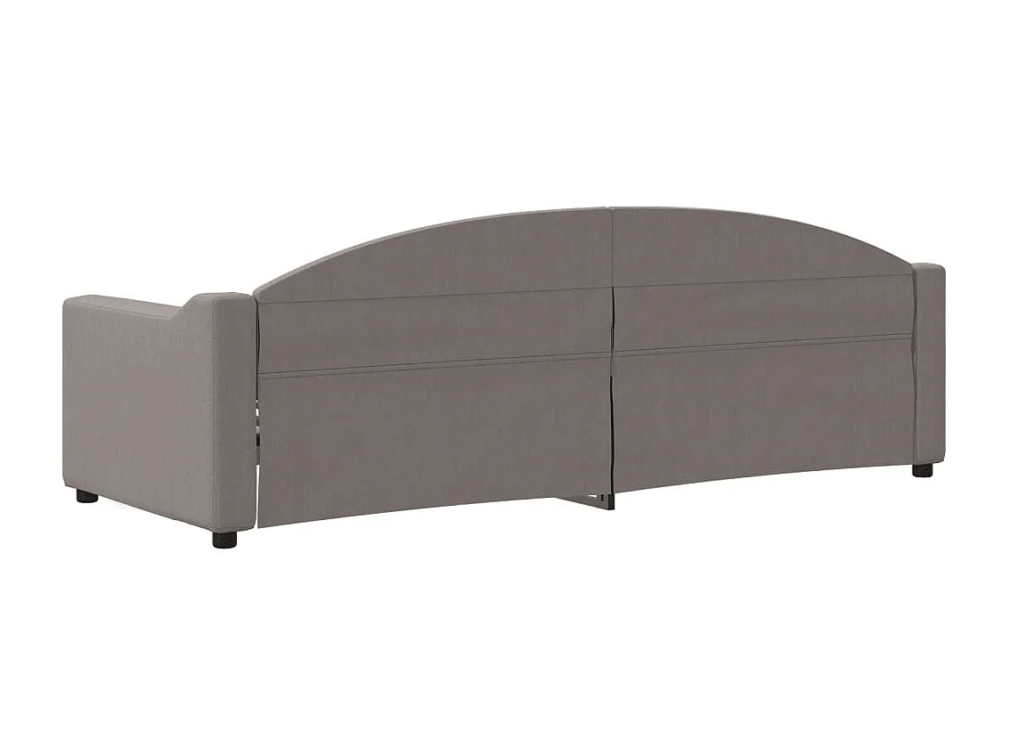 Lit de repos taupe 80x200 tissu