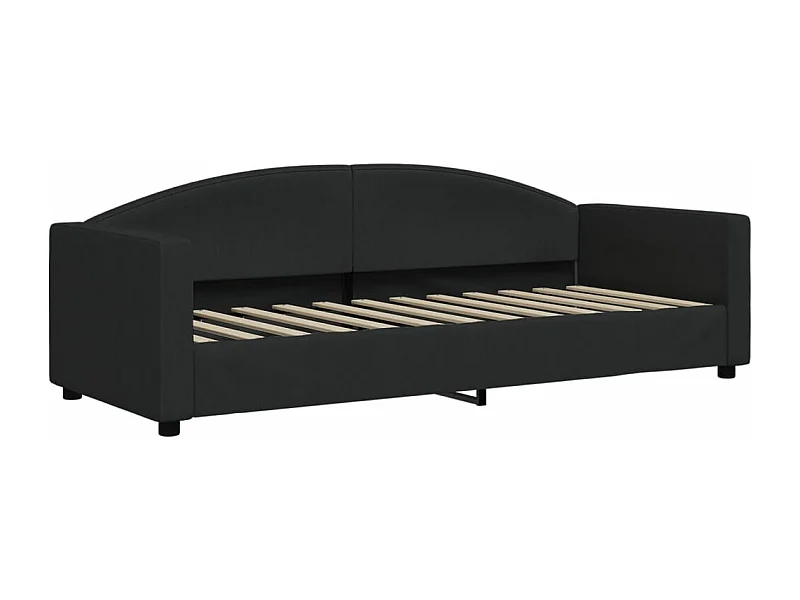Lit de repos noir 80x200 tissu